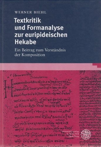 9783825304157-Textkritik und formanalyse zur euripideischen hekabe.