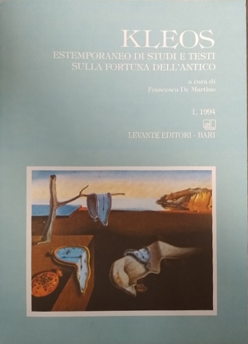 9788879490849-Kleos. Estemporaneo di studi e testi sulla fortuna dell'antico. Vol.I, 1994.