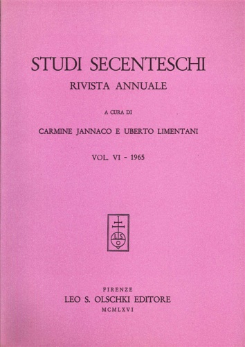 9788822211989-Studi Secenteschi Vol.VI (1965).