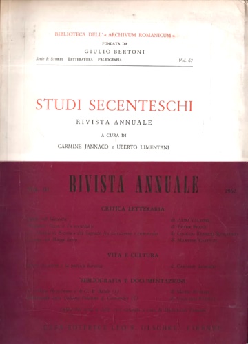 9788822211958-Studi Secenteschi Vol.III (1962).