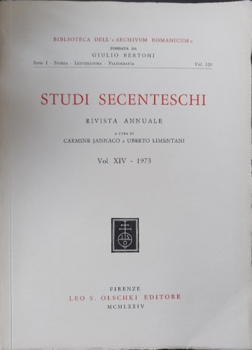 9788822212399-Studi Secenteschi Vol.XIV (1973).