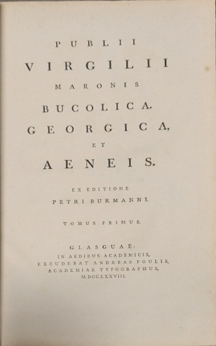 Publii Virgilii Maronis Bucolica, Georgica, et Aeneis.