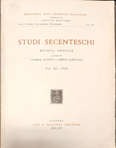 9788822212030-Studi Secenteschi Vol.XI (1970).