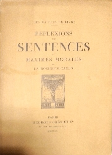 Reflexions ou sentences et maximes morales.