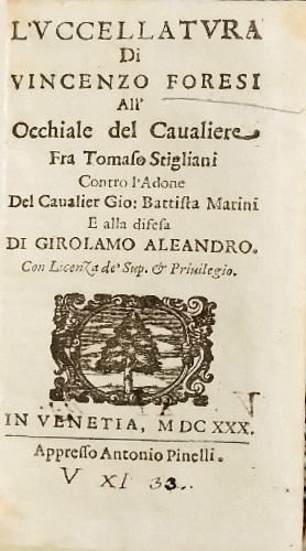 L’uccellatura di Vincenzo Foresi all’Occhiale del cavaliere Fra Tommaso Stiglian