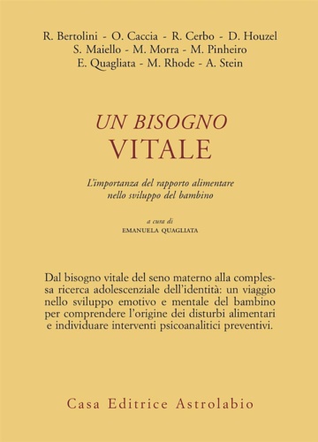 9788834013892-Un bisogno vitale. Difficoltà alimentari nell'infanzia e nell'adolescenza.