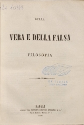 Della vera e della falsa filosofia.