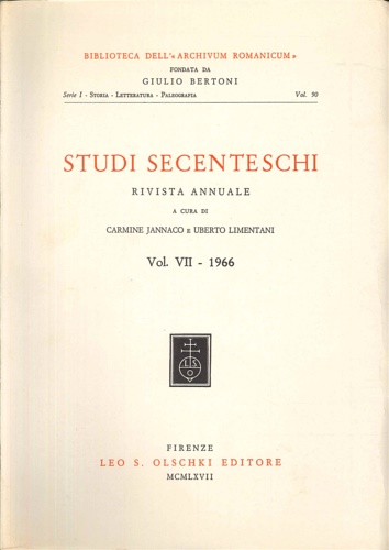 9788822211996-Studi Secenteschi Vol.VII (1966).