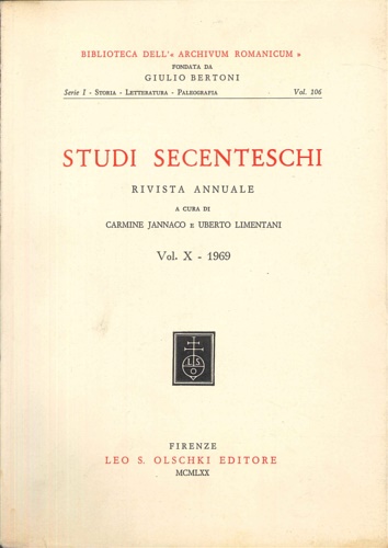 9788822212023-Studi Secenteschi Vol.X (1969).