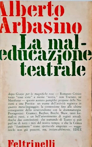 La maleducazione teatrale. Strutturalismo e drammaturgia.