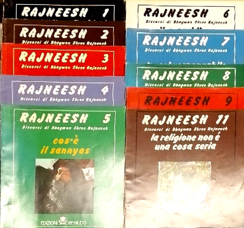 Discorsi di Bhagwan Shree Rajneesh. Lotto costituito d 10 fascicoli.