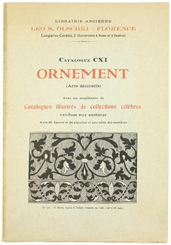 Catalogue CXI. (Arts decoratifs).