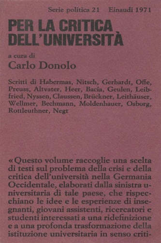 9788806306922-Per la critica dell'università.