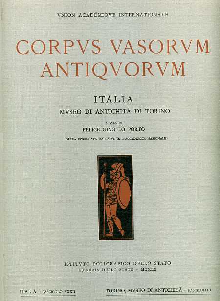 Corpus Vasorum Antiquorum. Museo di Antichità di Torino.