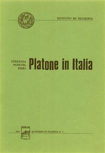 Platone in Italia. Per la traduzione italiana del Platon di Paul Friedlander.