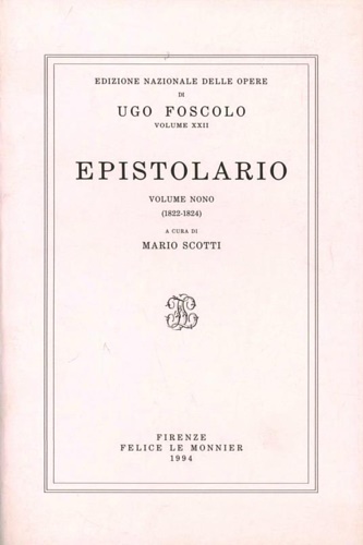 9788800811378-Epistolario. Vol.IX:1822-1824.