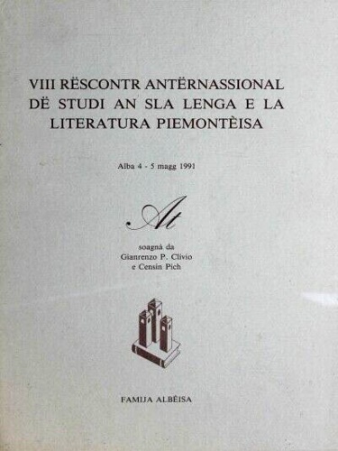 VIII rescontr anternassional de studi an sla lenga e la literatura piemontéisa.