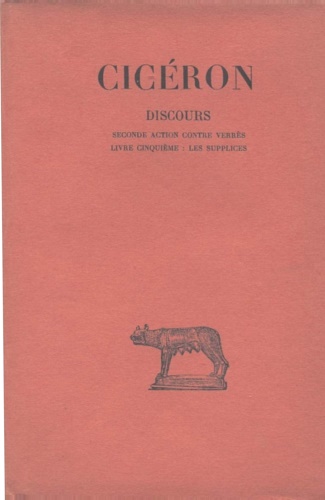 Discours. Seconde action contre Verrès. Les Supplices. Tome VI.