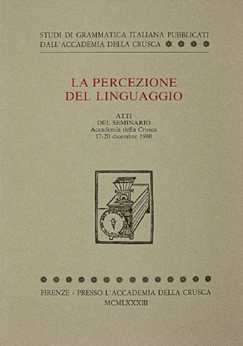 La percezione del linguaggio.