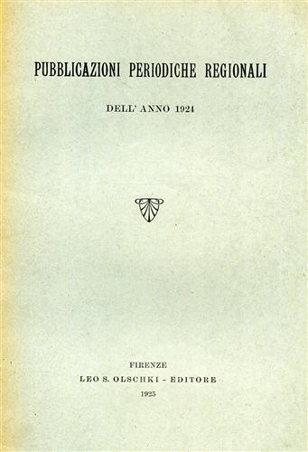 Pubblicazioni periodiche regionali dell'anno 1924.