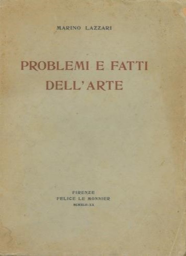 Problemi e fatti dell'arte.