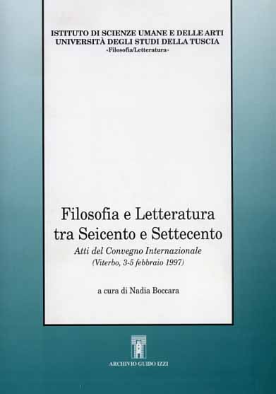 9788885760790-Filosofia e letteratura tra Seicento e Settecento.