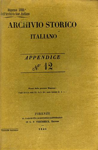 Archivio Storico Italiano. Appendice 12.