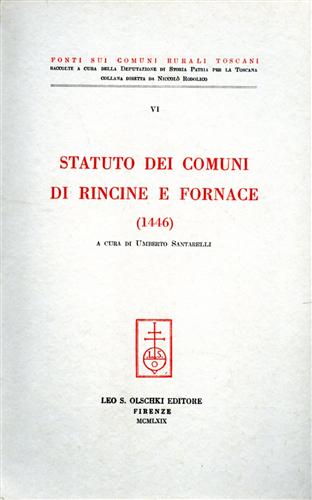 9788822211613-Statuto dei comuni di Rincine e Fornace 1446.