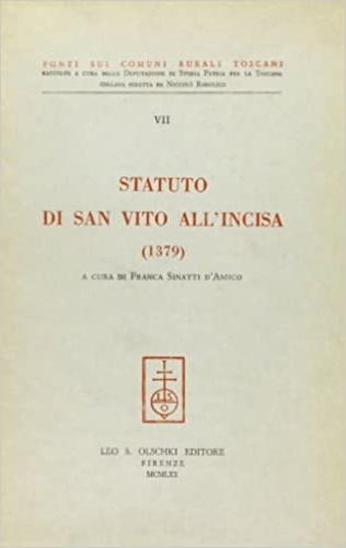 9788822211651-Statuto di San Vito all'Incisa 1379.