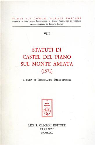 9788822229427-Statuti di Castel del Piano sul Monte Amiata 1571.