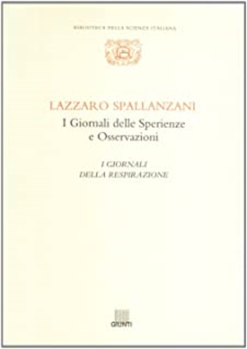 9788809203976-I Giornali delle Sperienze e Osservazioni. I Giornali della respirazione.