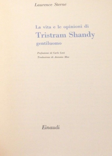 La vita e le opinioni di Tristram Shandy gentiluomo.