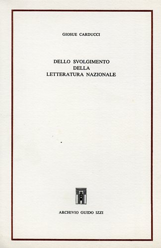 9788885760059-Dello svolgimento della letteratura nazionale.