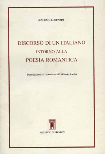 9788885760349-Discorso di un italiano intorno alla poesia romantica.