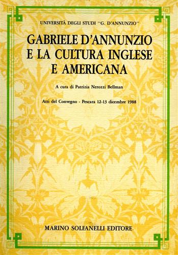 9788874973903-Gabriele D'Annunzio e la cultura inglese e americana.