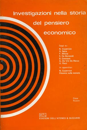 Investigazioni nella storia del pensiero economico.