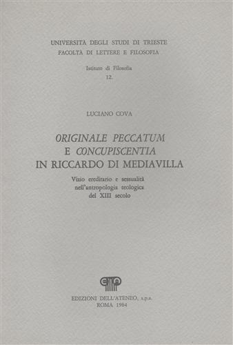 Originale peccatum e Concupiscentia in Riccardo di Mediavilla. Vizio ereditario