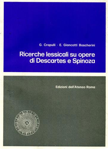 9788822209450-Ricerche lessicali su opere di Descartes e Spinoza.