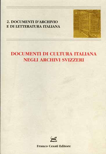 9788876671036-Documenti di cultura italiana negli archivi svizzeri.