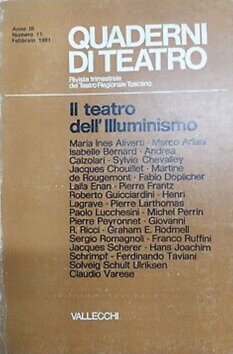 Il teatro dell'Illuminismo.