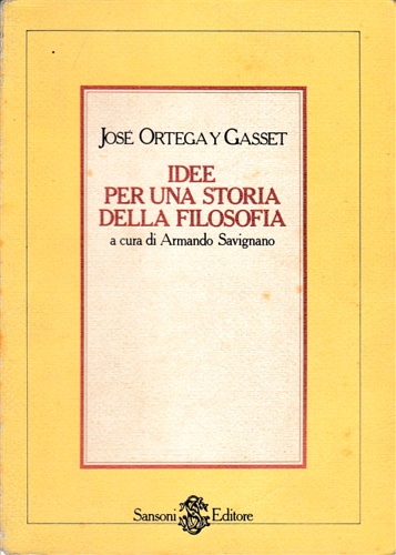 Idee per una storia della filosofia.