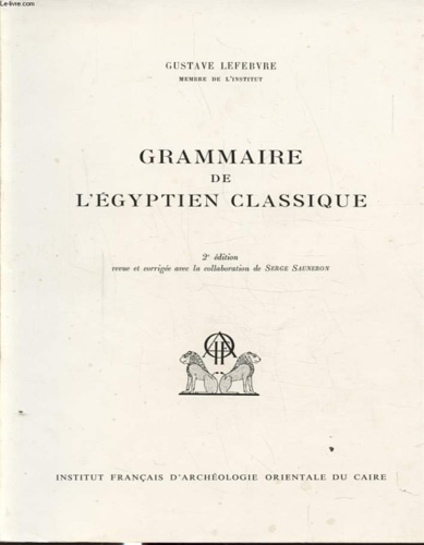 9782724700947-Grammaire de l'égyptien classique.