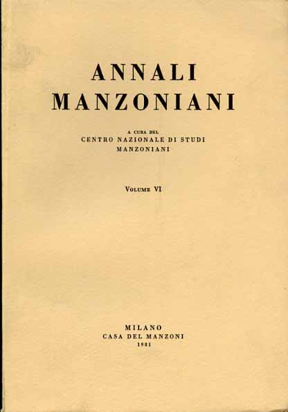 Annali manzoniani.