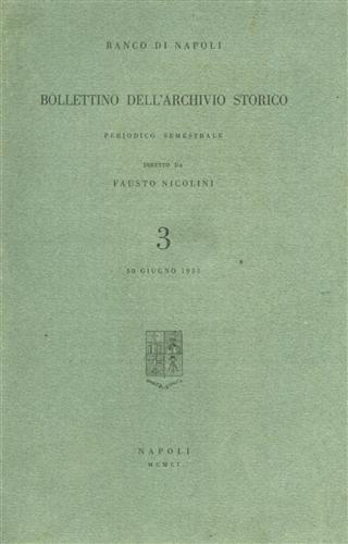 Bollettino dell'Archivio Storico del Banco di Napoli, n.3. Sui banchieri pubblic