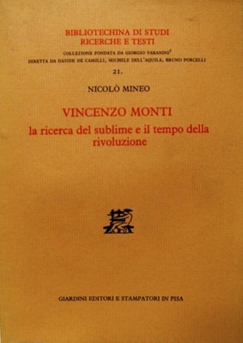 9788842713739-Vincenzo Monti. La ricerca del sublime e il tempo della rivoluzione.