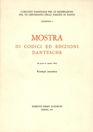 Codici ed edizioni dantesche.