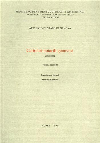 Cartolari notarili genovesi (150-299). II, Inventario.