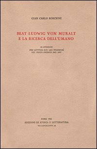 9788884988546-Beat Ludwig von Muralt e la ricerca dell'umano.