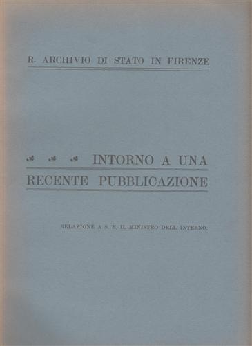 Intorno a una recente pubblicazione. (R.Palmarocchi. Saggio d'inventario del Med