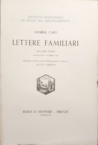 9788822204530-Lettere familiari. Vol.III:Agosto 1559-Ottobre 1566.